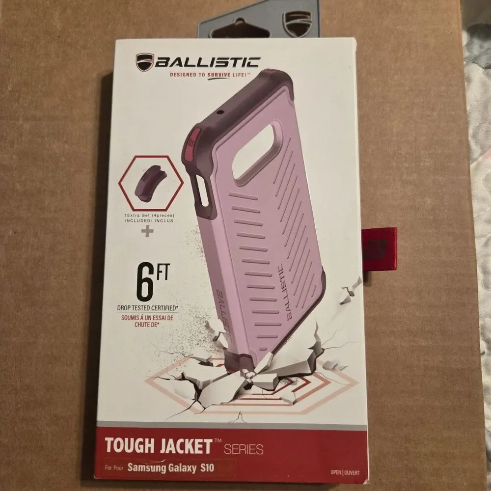 Ballistic Samsung Galaxy S 10 Phone Tough Jacket 6ft Drop Test  Light Purple